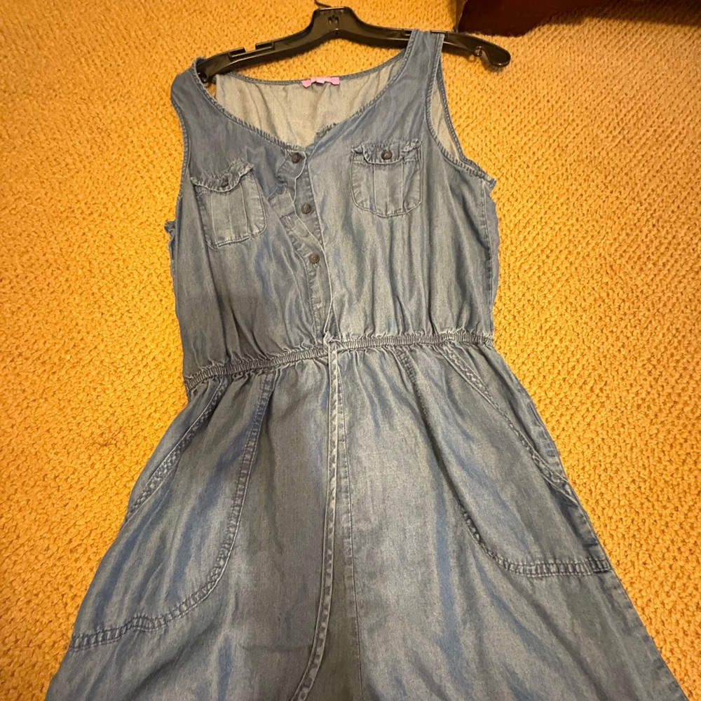 Blue Denim Sleeveless Romper